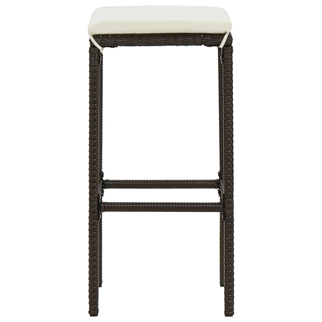 Garden Bar Set Brown PE rattan Standard Durable Garden Bar Set
