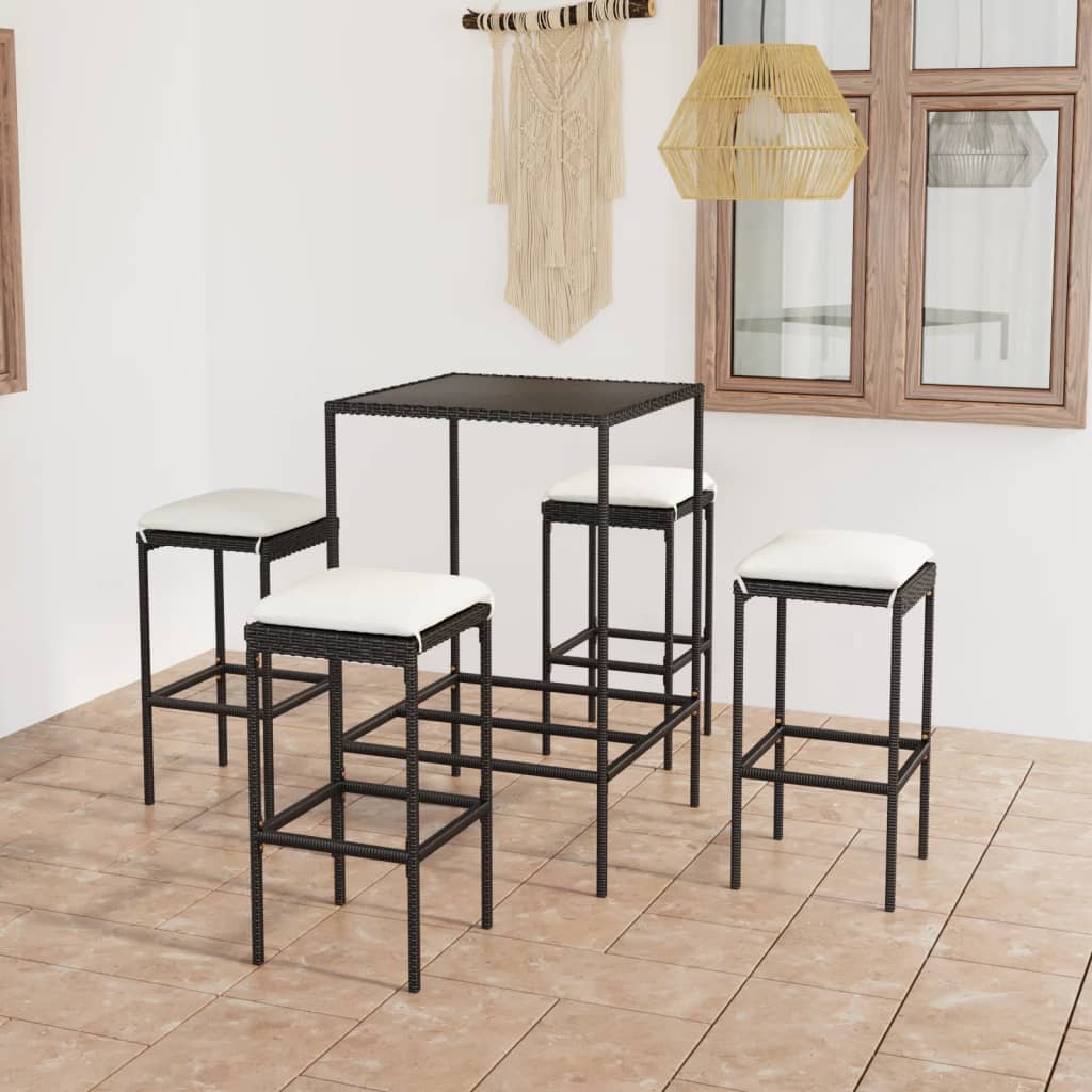 Garden Bar Set Black