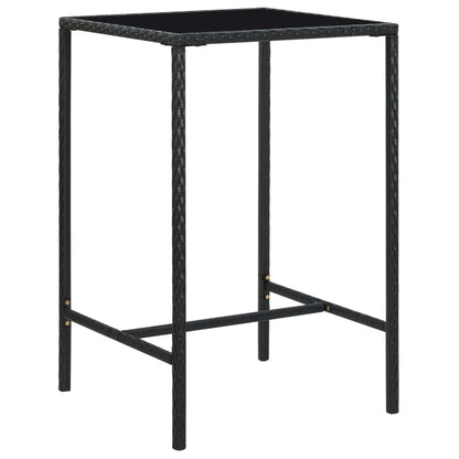 Garden Bar Set Table: Brown PE rattan Medium Seats Many