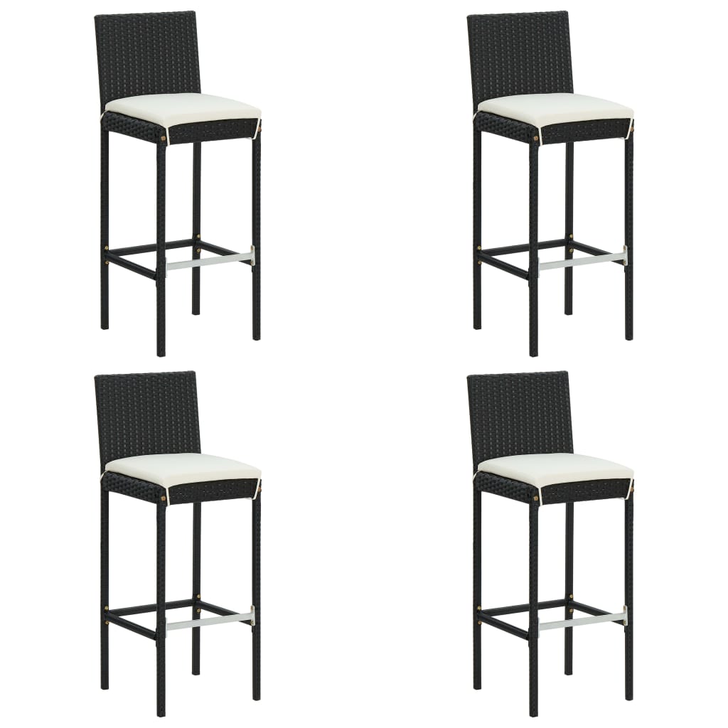 Garden Bar Set Table: Brown PE rattan Medium Seats Many