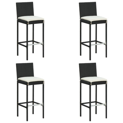 Garden Bar Set Table: Brown PE rattan Medium Seats Many