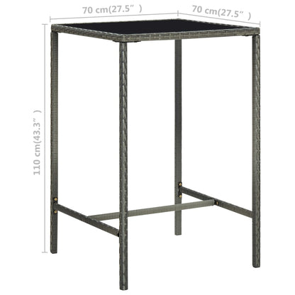 Garden Bar Set Grey