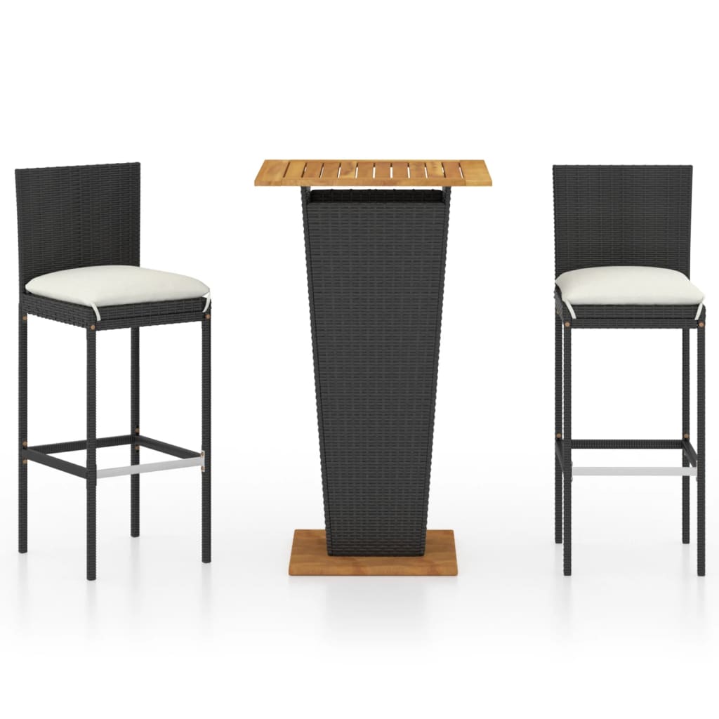 Garden Bar Set Black