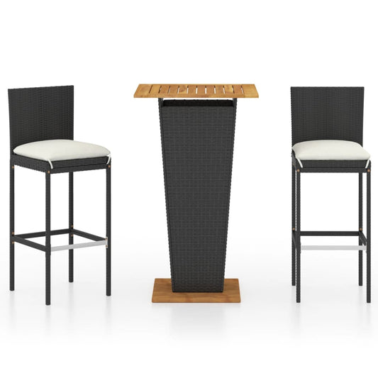Garden Bar Set Black