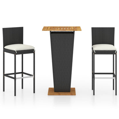 Garden Bar Set Black