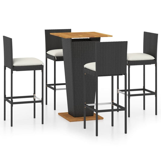 Garden Bar Set Black, Cream