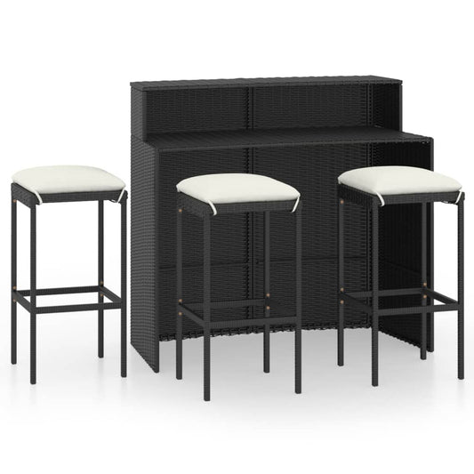 Garden Bar Set Black