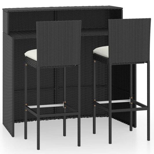Garden Bar Set Black
