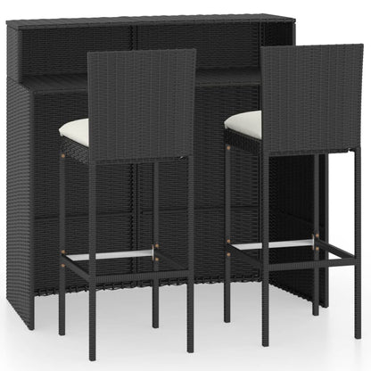 Garden Bar Set Black