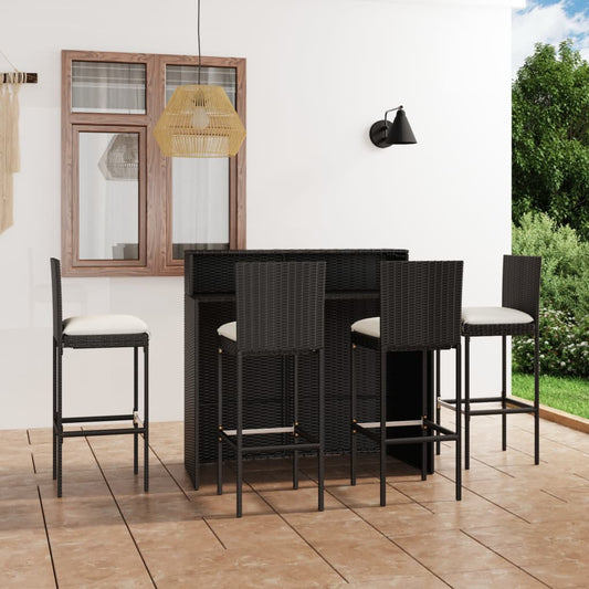 Garden Bar Set Black, Cream White