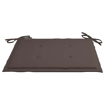 Patio Chair Set of 2 Teak with Taupe cushions