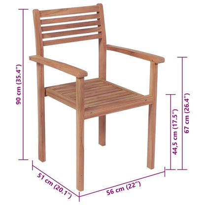 Garden Chair Set of 2 Teak brown Teak wood, polyester fabric