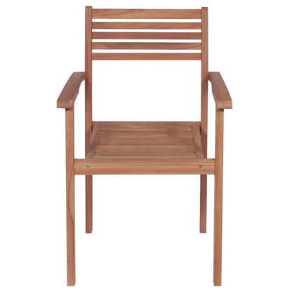 Garden Chair Set of 2 Teak brown Teak wood, polyester fabric