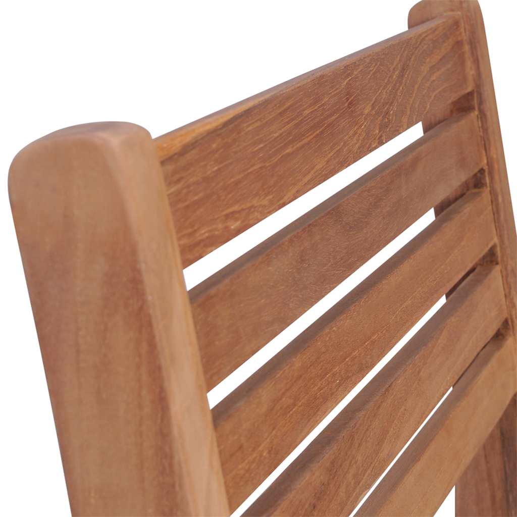 Garden Chair Set of 2 Teak brown Teak wood, polyester fabric