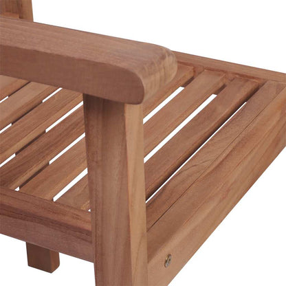 Garden Chair Set of 2 Teak brown Teak wood, polyester fabric