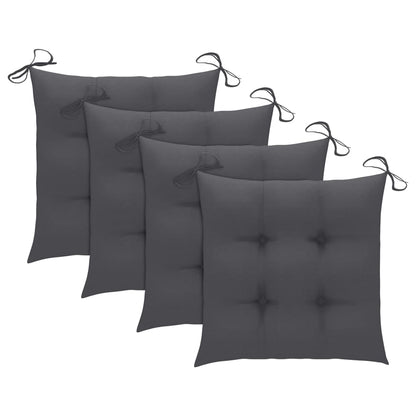 Garden Chair Set of 4 Teak Stackable Garden Chairs
