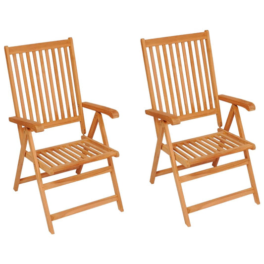 Garden Chair Set of 2 Teak wood Fine sanded teak wood Medium