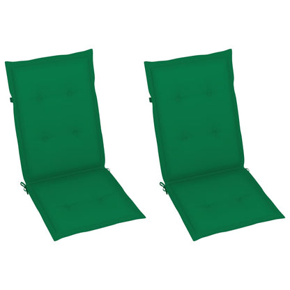 Garden Chair Set of 2 Teak Sanded teak hardwood, Fabric Standard