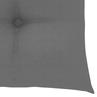 Garden Chair Set of 3 Teak, Grey Solid Teak wood, Polyester
