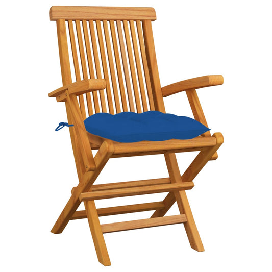 Patio Chair Set of 3 Teak Teak Wood, Polyester Standard