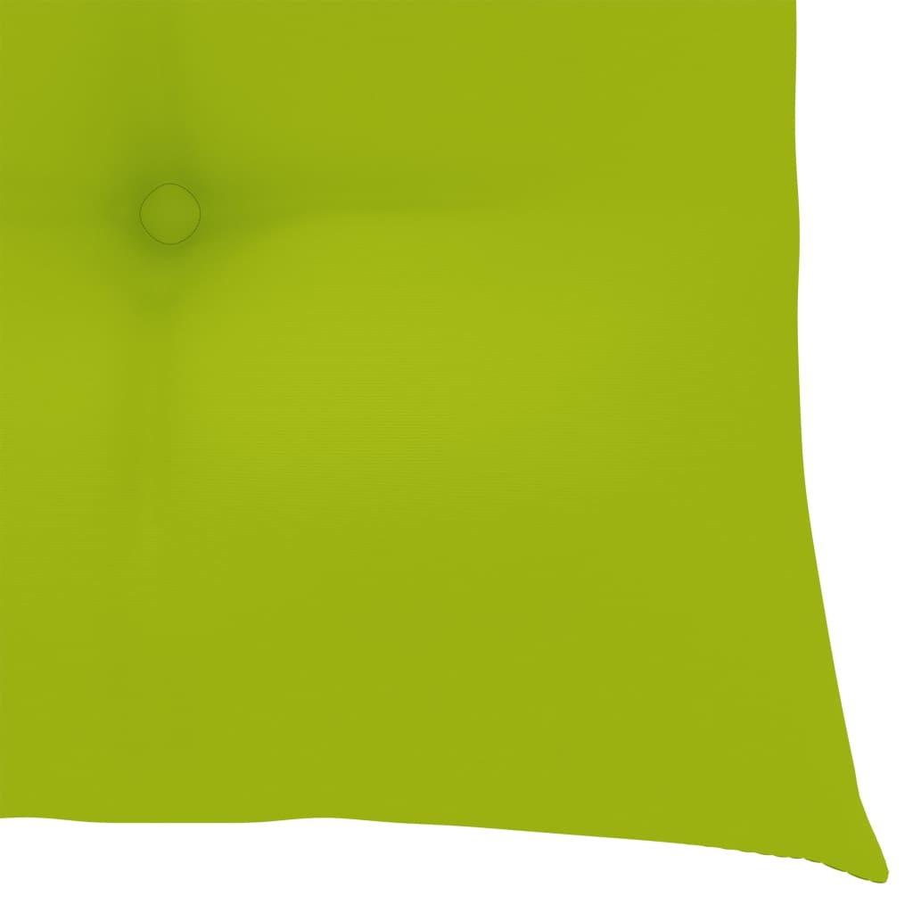 Patio Chair Set of 6 Bright green cushions, teak