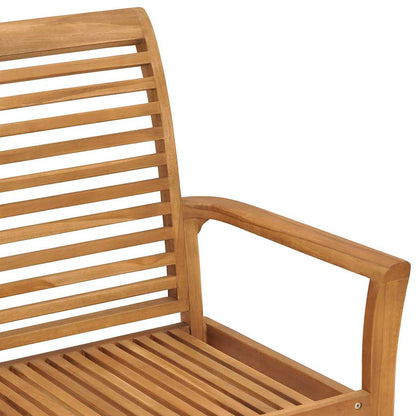 Garden Bench Beige Solid Teak wood 44.1 in Durable Garden Bench