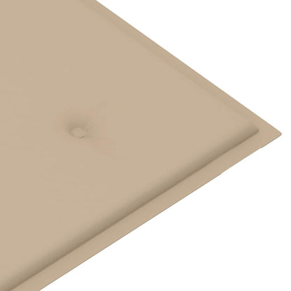 Garden Bench Beige Solid Teak wood 44.1 in Durable Garden Bench