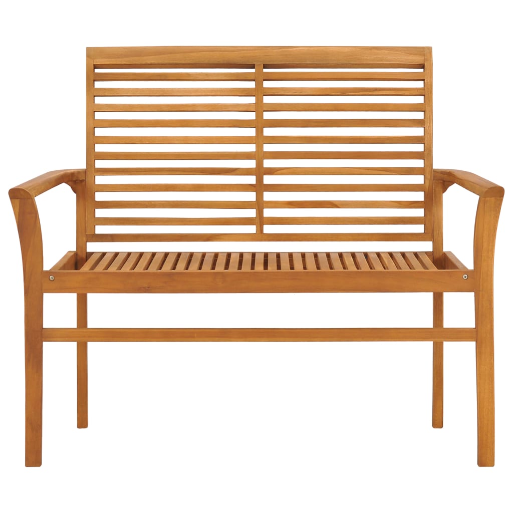 Garden Bench Teak Wood, Red Cushion