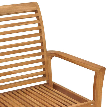 Garden Bench Taupe Smooth teak hardwood with water-based finish