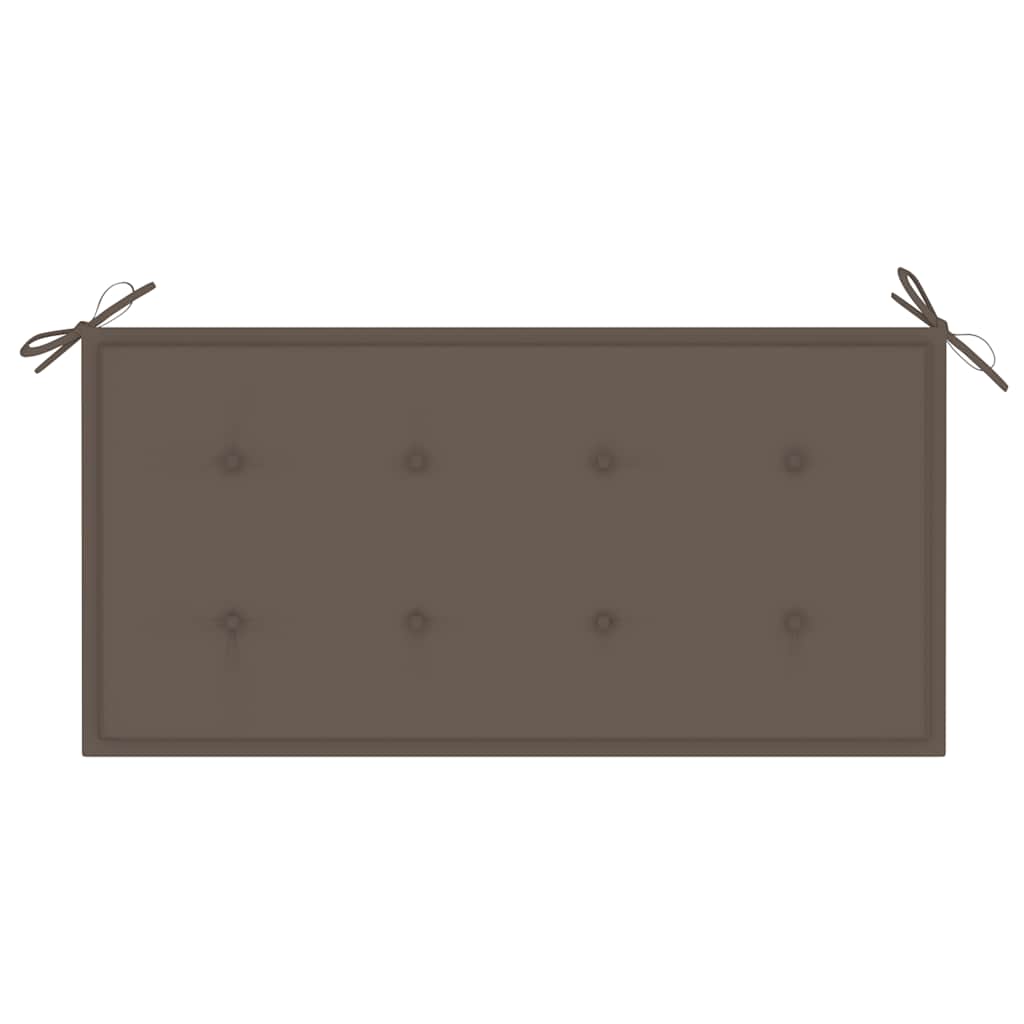Garden Bench Taupe Smooth teak hardwood with water-based finish