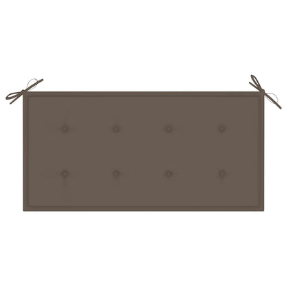 Garden Bench Taupe Smooth teak hardwood with water-based finish