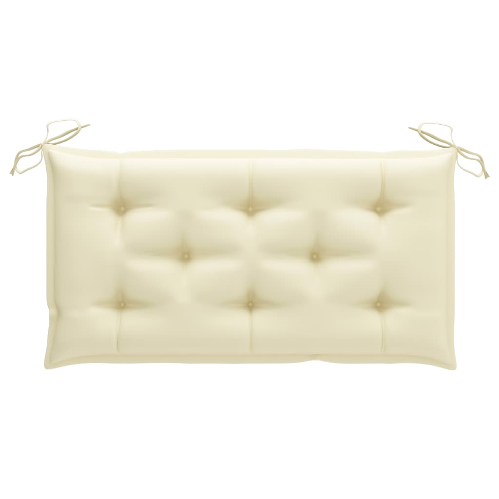 Garden Bench Teak, Cream White Teak wood Medium Sturdy