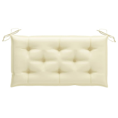 Garden Bench Teak, Cream White Teak wood Medium Sturdy