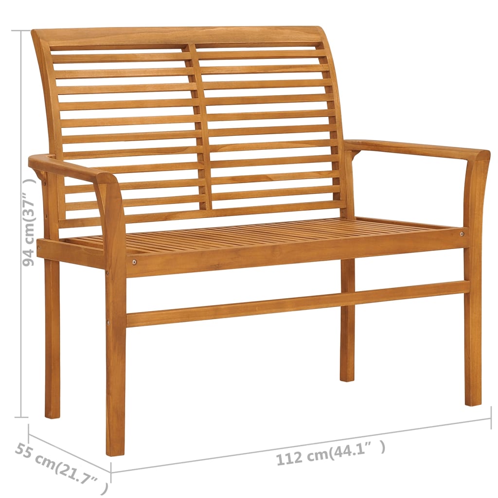 Patio Bench Durable Rustic Garden Bench Rectangular