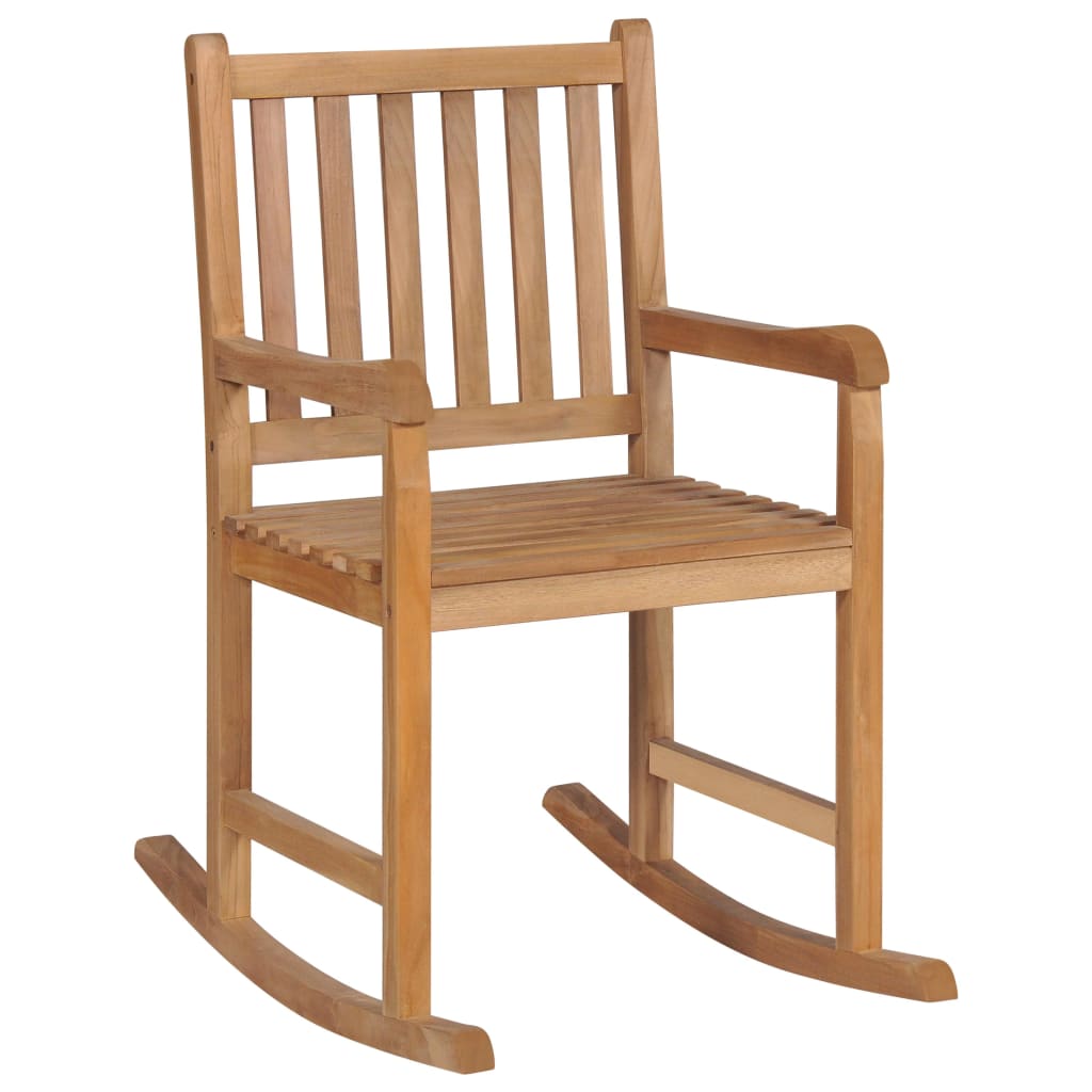 Rocking Chair Natural Teak Wood Fine sanded teak hardwood Medium
