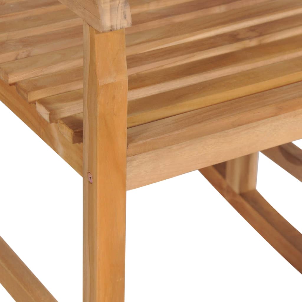 Rocking Chair Natural Teak Wood Fine sanded teak hardwood Medium