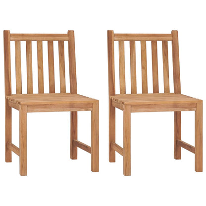 Garden Chair Set of 2 Warm wood tone Solid teak wood Standard