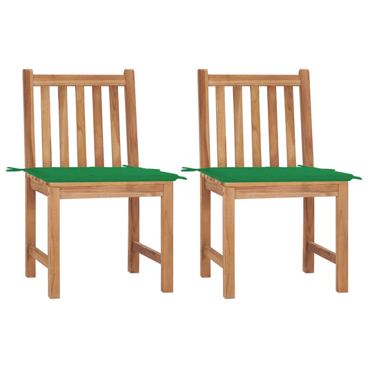 Garden Chair Set of 2 Warm Teak Solid Teak Wood Extra Heavy