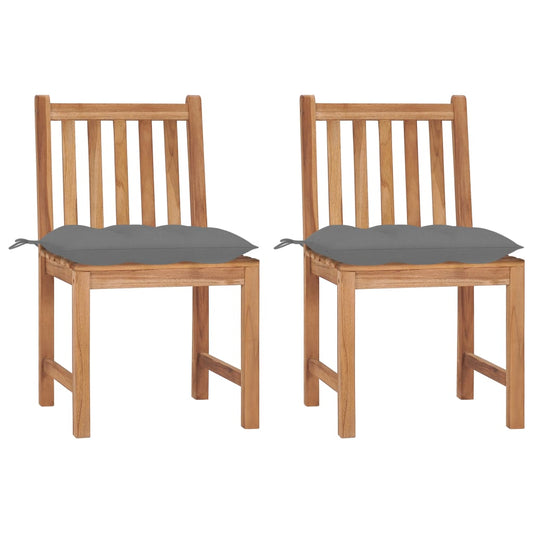Patio Chair Set of 2 Natural wood Fine sanded teak wood Standard