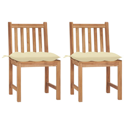 Patio Chair Set of 2 Natural Teak