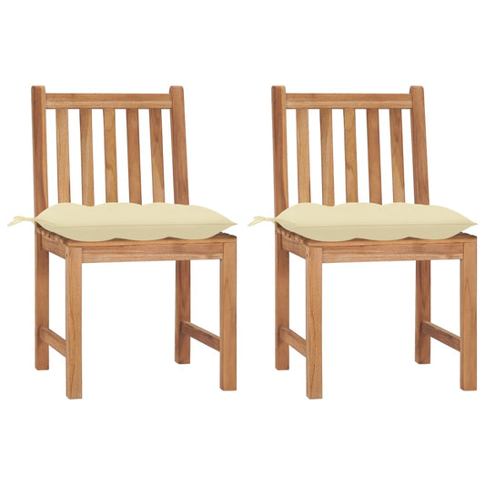 Patio Chair Set of 2 Natural Teak