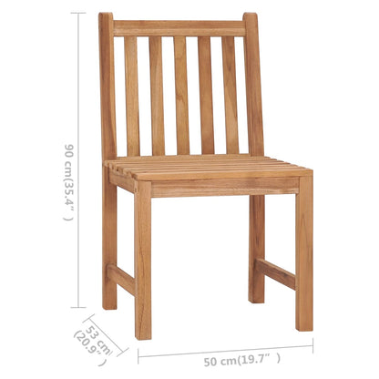 Patio Chair Set of 2 Warm finish Solid Teak Wood Standard