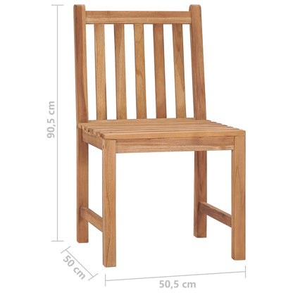 Patio Chair Set of 2 Teak Solid Teak Wood, Polyester Standard