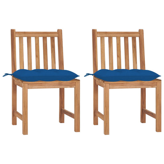 Patio Chair Set of 2 Teak Solid Teak Wood Standard Durable