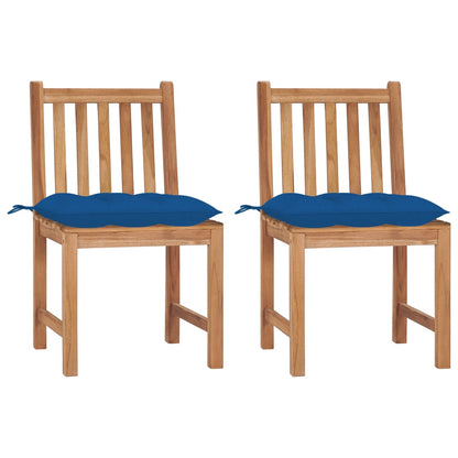 Patio Chair Set of 2 Teak Solid Teak Wood Standard Durable
