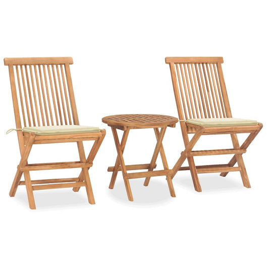 Outdoor Dining Set Natural teak wood Teak wood, Polyester Compact