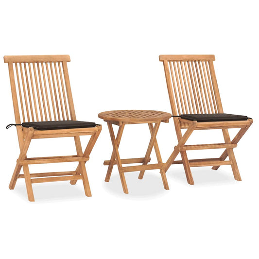Patio Dining Set Set of 2 Taupe