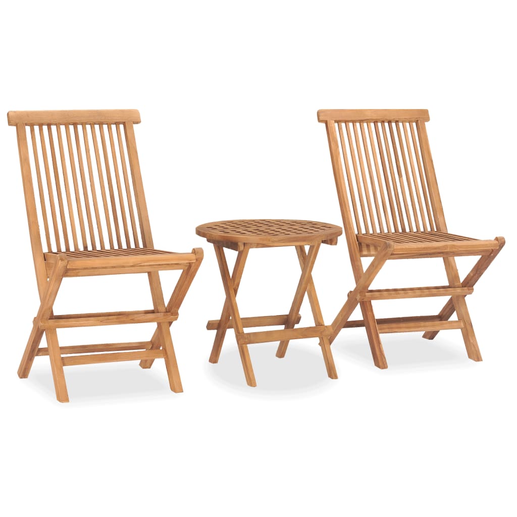 Outdoor Dining Set Teak Teak wood Small Foldable