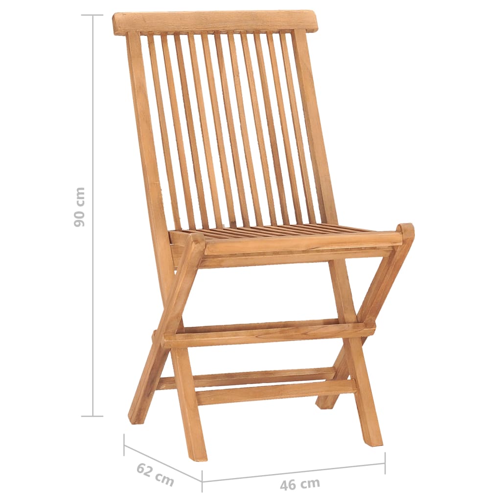Patio Dining Set Set of 2 Teak Teak wood Medium Foldable