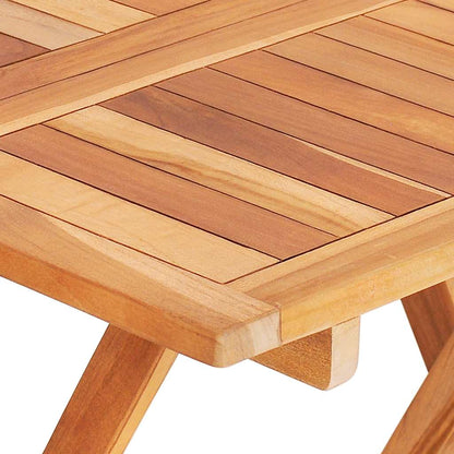 Bistro Set Anthracite Solid Teak wood Medium Foldable